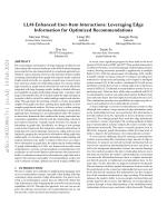 LLM-Enhanced User-Item Interactions: Leveraging Edge Information for Optimized Recommendations