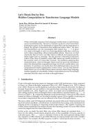 Let’s Think Dot by Dot: Hidden Computation in Transformer Language Models