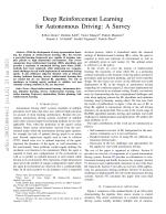 Deep Reinforcement Learning for Autonomous Driving: A Survey