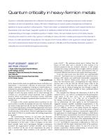 Quantum criticality in heavy-fermion metals