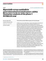 Ripretinib versus sunitinib in gastrointestinal stromal tumor: ctDNA biomarker analysis of the phase 3 INTRIGUE trial