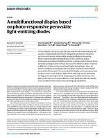 A multifunctional display based on photo-responsive perovskite light-emitting diodes