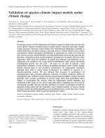Validation of species-climate impact models under climate change