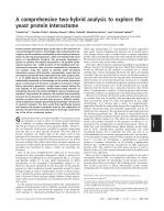 A comprehensive two-hybrid analysis to explore the yeast protein interactome