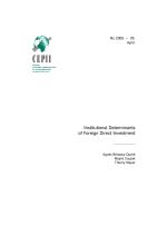 Institutional Determinants of Foreign Direct Investment