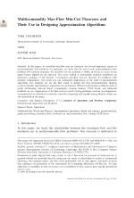 Multicommodity Max-Flow Min-Cut Theorems and Their Use in Designing Approximation Algorithms