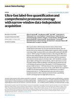 Ultra-fast label-free quantification and comprehensive proteome coverage with narrow-window data-independent acquisition