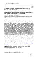 Flood algorithm (FLA): an efficient inspired meta-heuristic for engineering optimization