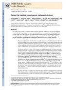 Genes that mediate breast cancer metastasis to lung