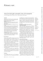 Acute low back pain: systematic review of its prognosis