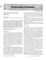 Regular Expression Search Algorithm