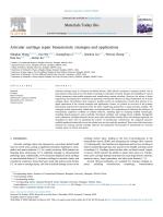 Articular cartilage repair biomaterials: strategies and applications