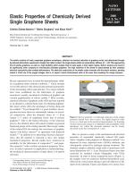 Elastic Properties of Chemically Derived Single Graphene Sheets