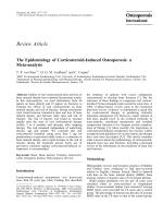 The Epidemiology of Corticosteroid-Induced Osteoporosis: a Meta-analysis