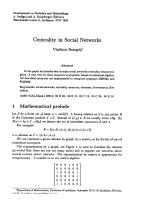 Centrality in Social Networks