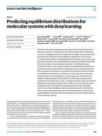 Predicting equilibrium distributions for molecular systems with deep learning