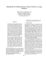 Algorithms for Mining Distance-Based Outliers in Large Datasets