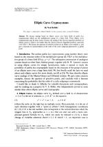 Elliptic Curve Cryptosystems