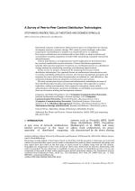 A Survey of Peer-to-Peer Content Distribution Technologies