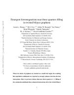 Emergent ferromagnetism near three-quarters filling in twisted bilayer graphene