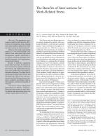 The Benefits of Interventions for Work-Related Stress