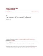 The Institutional Structure of Production