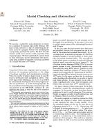 Model Checking and Abstraction