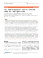 How many steps/day are enough? For older adults and special populations