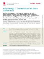 Lipoprotein(a) as a cardiovascular risk factor: current status