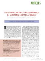DECLINING MOUNTAIN SNOWPACK IN WESTERN NORTH AMERICA
