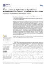 Recent Advances in Digital Twins for Agriculture 5.0: Applications and Open Issues in Livestock Production Systems