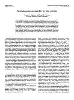 Attributions in Marriage: Review and Critique
