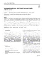 Securing internet of things using machine and deep learning methods: a survey