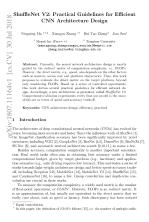 ShuffleNet V2: Practical Guidelines for Efficient CNN Architecture Design