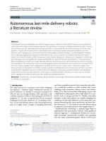 Autonomous last-mile delivery robots: a literature review