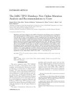 The IARC TP53 Database: New Online Mutation Analysis and Recommendations to Users