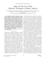 (State of) The Art of War: Offensive Techniques in Binary Analysis