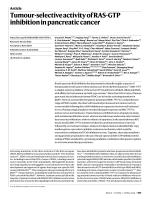 Tumour-selective activity of RAS-GTP inhibition in pancreatic cancer