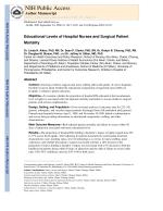 Educational Levels of Hospital Nurses and Surgical Patient Mortality