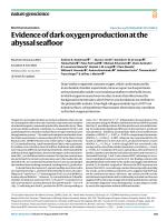 Evidence of dark oxygen production at the abyssal seafloor