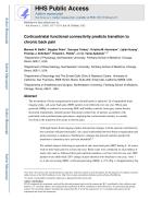 Corticostriatal functional connectivity predicts transition to chronic back pain