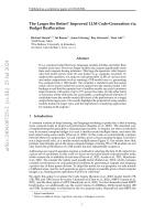 The Larger the Better? Improved LLM Code-Generation via Budget Reallocation