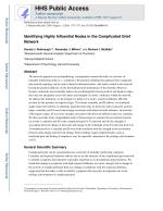 Identifying Highly Influential Nodes in the Complicated Grief Network