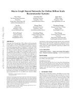 Macro Graph Neural Networks for Online Billion-Scale Recommender Systems