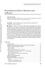 SUGAR-INDUCED SIGNAL TRANSDUCTION IN PLANTS