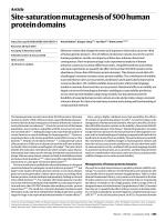 Site-saturation mutagenesis of 500 human protein domains