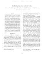 Predicting Depression via Social Media