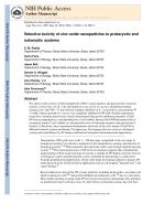 Selective toxicity of zinc oxide nanoparticles to prokaryotic and eukaryotic systems