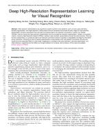 Deep High-Resolution Representation Learning for Visual Recognition