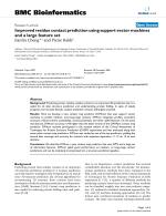 Improved residue contact prediction using support vector machines and a large feature set